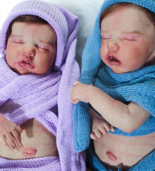 Bebê Reborn Gêmeos Twin A e B